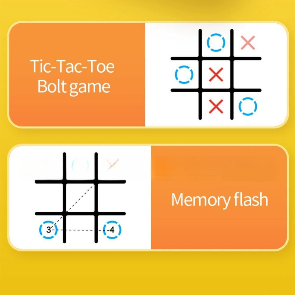 3-in-1 Classic Pocket Puzzle Game Console | Tic-Tac-Toe, Maze & Bolt